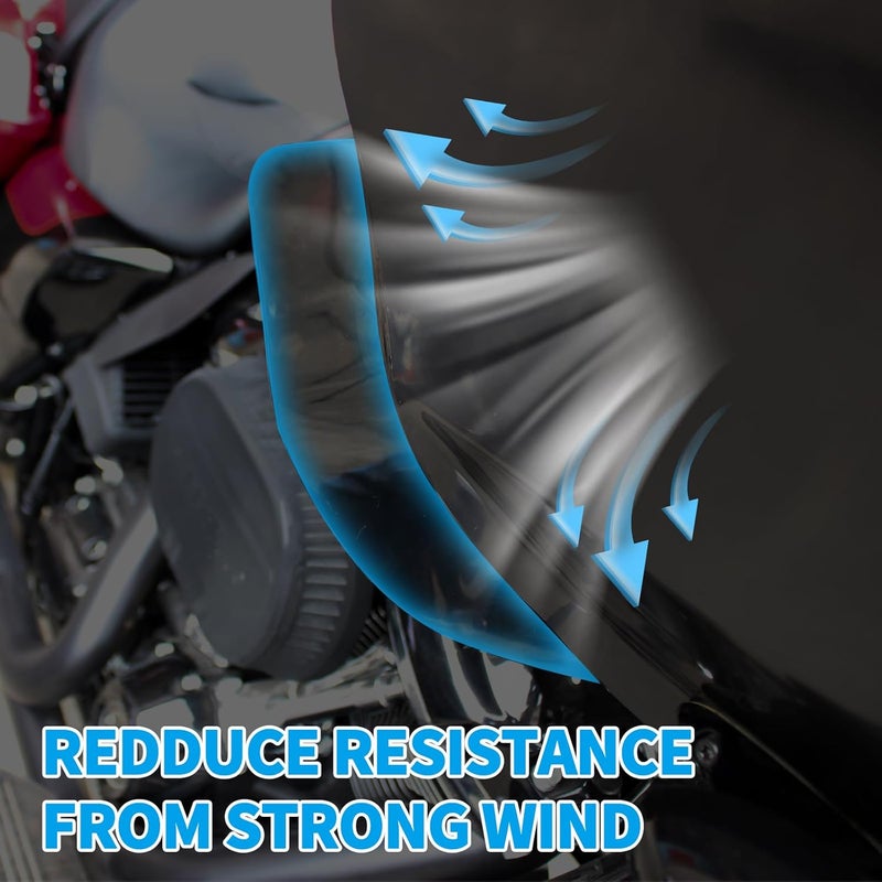 KAKABAS Smoke Wide Wind Deflector for Touring,Side Wind Windshield Fairing Air Deflectors Compatible with Harley 2015-2021 Touring Road Glide Special FLTRXS FLTRX CVO Ultra FLTRUSE Ultra FLTRU Limited - Image 2